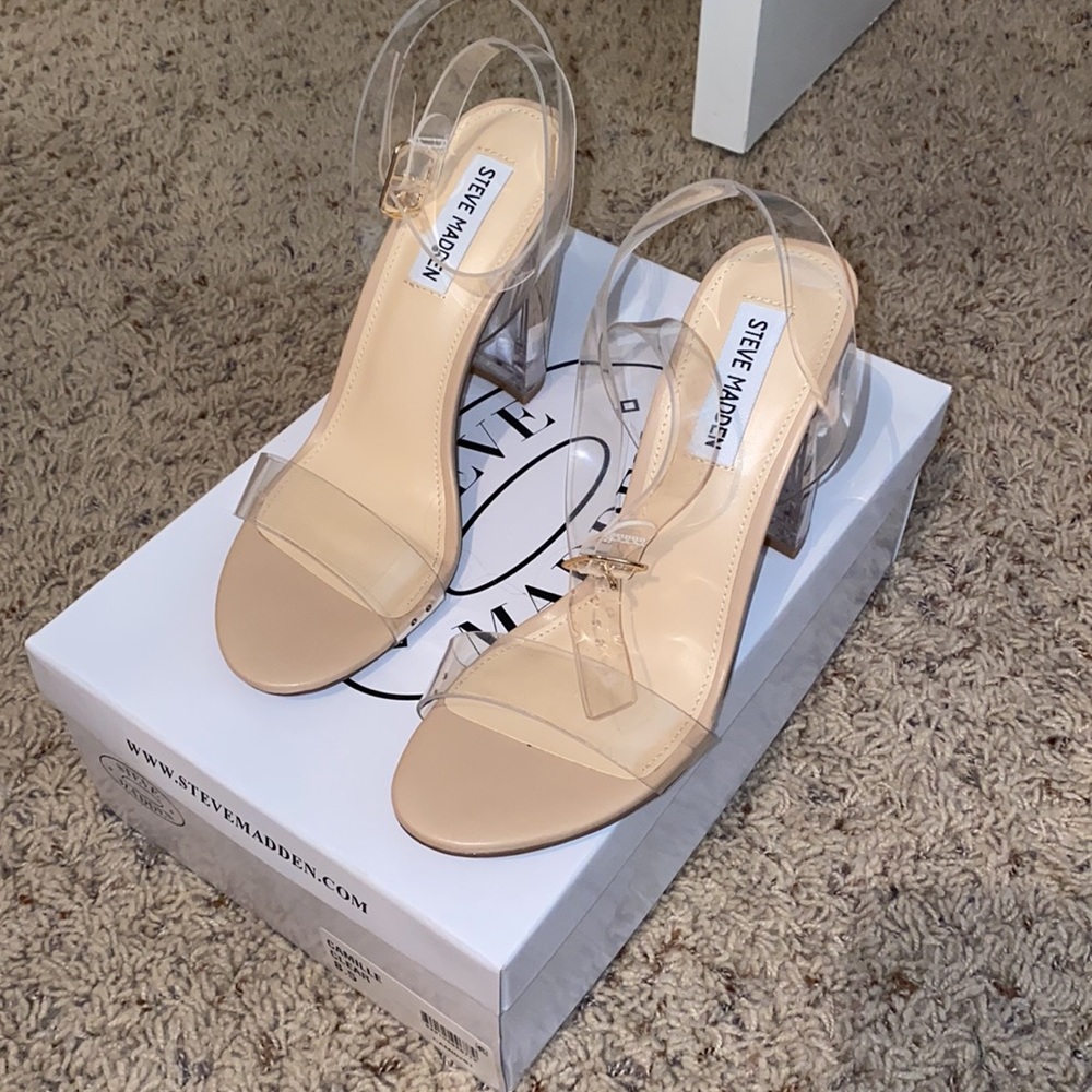 Steve Madden Clear Camille Heels *BRAND NEW*